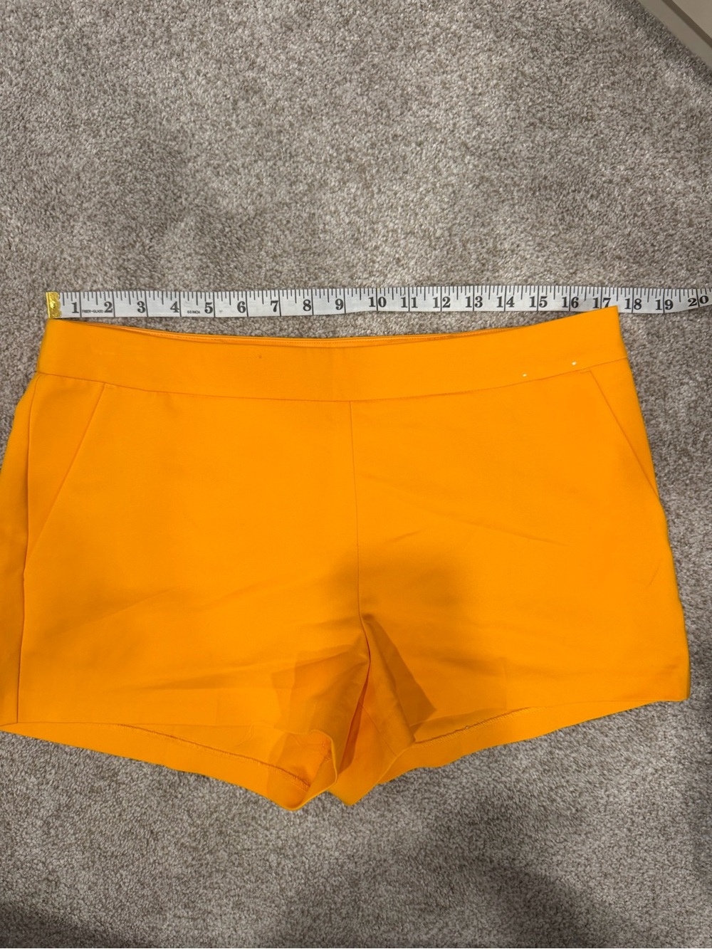 Women's Bright Orange Tailored Shorts MID rise express shortie